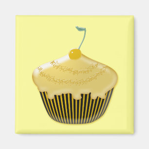 leckerer Zitronen-Cupcake Magnet