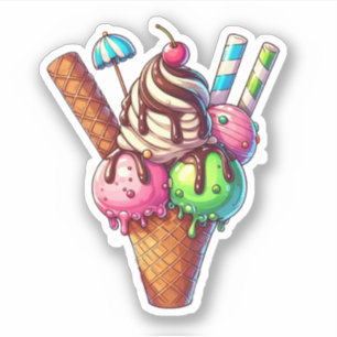 leckeres Eis Aufkleber