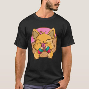 Leckeres Eis I Eiscreme I Kätzchen I Süß C T-Shirt