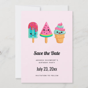 Leckeres Eis-Trio Sommer-Feeling Save The Date