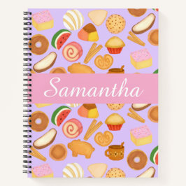 Leckeres mexikanisches Pan Dulce Süßbrot Notizbuch