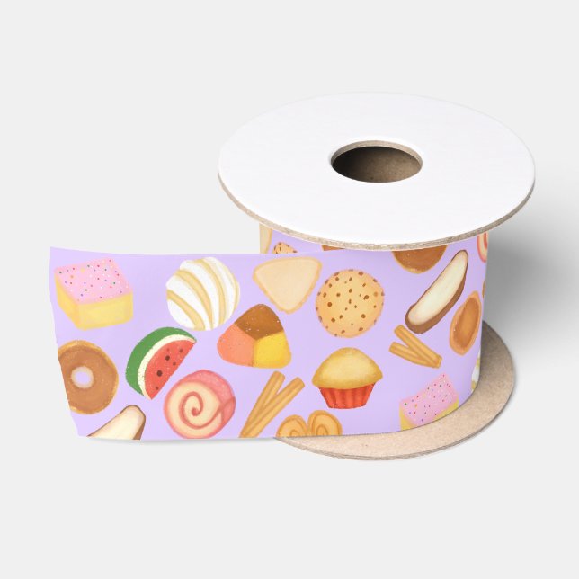 Leckeres mexikanisches Pan Dulce Süßbrot Satinband (Spule)