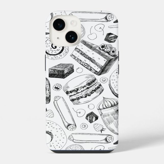 Leckeres Muster iPhone 14 Hülle (Rückseite)