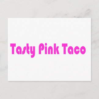 Leckeres Pink Taco Postkarte