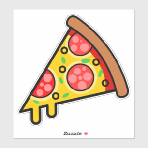 Leckeres Pizzastück Aufkleber