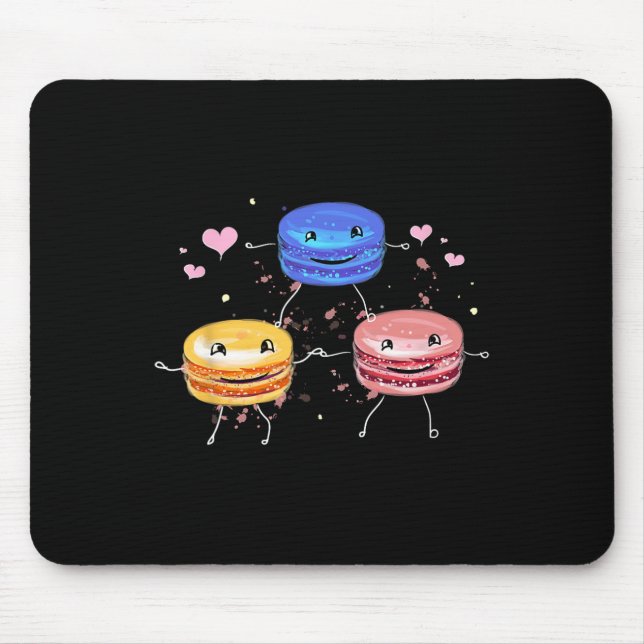 Leckeres süßes Cheerleading-Macaron-Geschenk  Mousepad (Vorne)