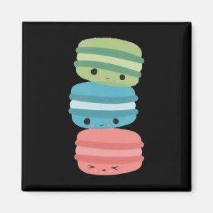Leckeres Süßes Cheerleading-Macaron-Team Magnet