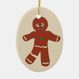 Leckerlis-Mann-Keks Lustiger Weihnachts-Schmuck Keramik Ornament