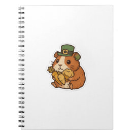 Leckermaul-Meerschweinchen zum St. Patrick's Day Notizblock
