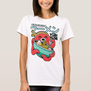 Leckerste Ramen Octopus – Kawaii Japanische Nudeln T-Shirt