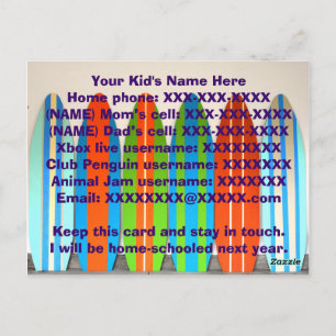 L'ÉCOLE EST SORTIE ! Carte de contact