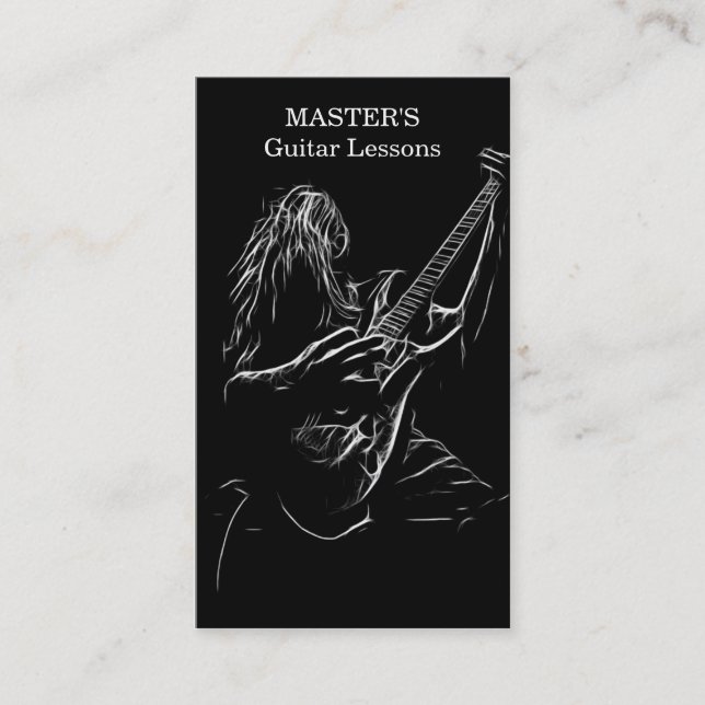 Leçons de guitare / Cartes de visite de vente (Devant)