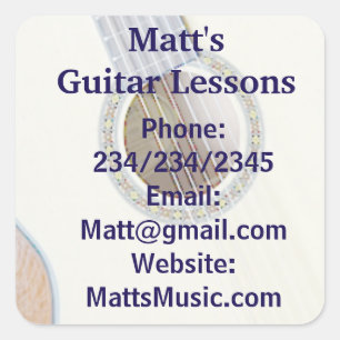 Leçons de guitare Stickers promotionnels