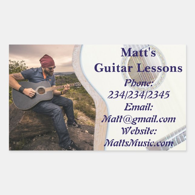 Leçons de guitare Stickers promotionnels (Devant)