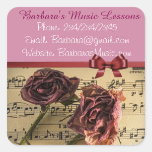 Leçons de piano de musique Stickers promotionnels