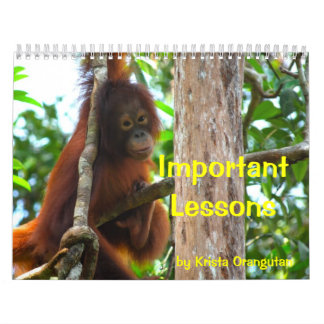 Leçons importantes par Krista Orangutan Calendrier