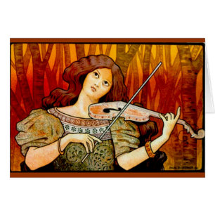 Lecons Music Violine Vintage Poster