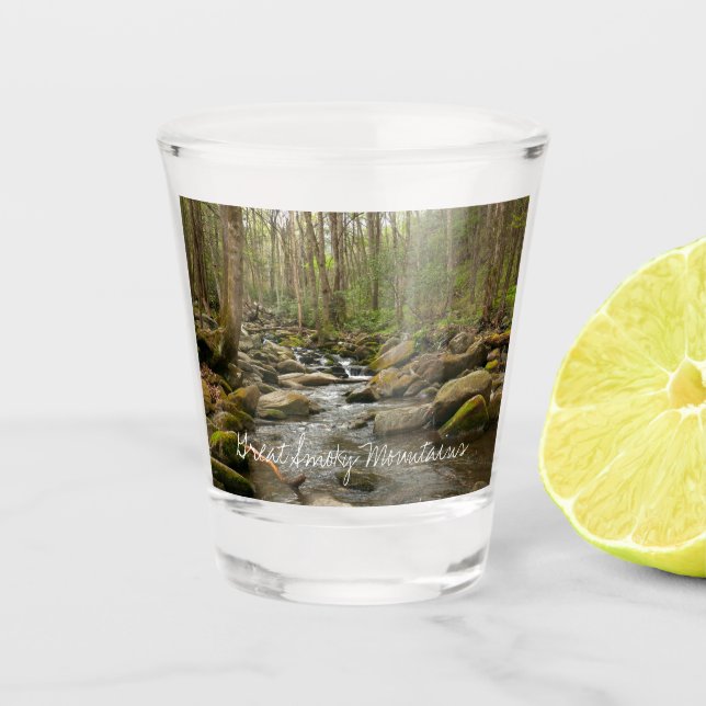 LeConte Creek auf den Großen Smoky-Bergen Schnapsglas (Vorderseite)