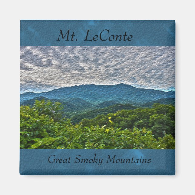 LeConte, Großes, rauchiges Gebirge, Foto Magnet (Vorne)