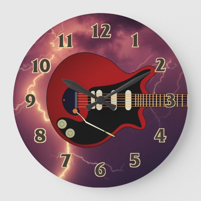 Lecteur de guitare électrique grande horloge (Recto)