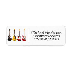 Lecteur de guitare ou magasin de musique Étiquette