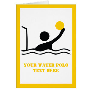 Lecteur de water-polo noir silhouette carte vertic