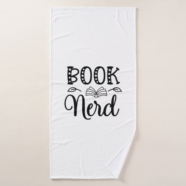Lecture Art Book Nerd (Serviette de bain)