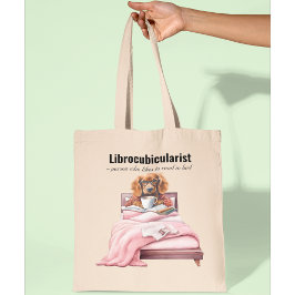 Lecture de chien dans le sac de livre de lit les a