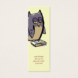 lecture des hibou signet personnalisable