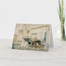 Lecture d'une femme - Carte de note vierge Toutes