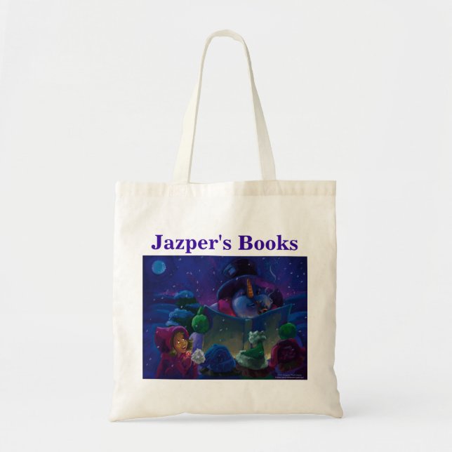Lecture en hiver Sac de livre personnalisé (Devant)