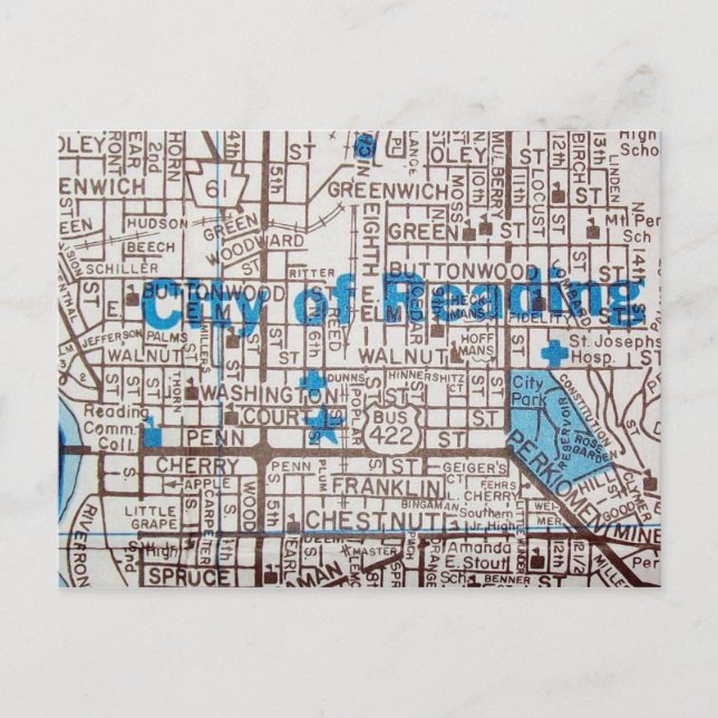 Lecture, PA Carte Vintage (Devant)