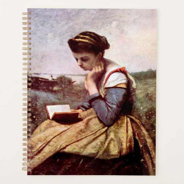 Lecture par Jean-Baptiste Camille Corot (Devant)