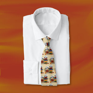 Lecture Raccoons Lumière Cravate Jaune