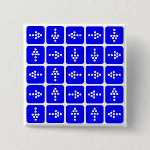 LED Arrow Square blau Button