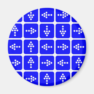 LED Arrow Square blau Magnet