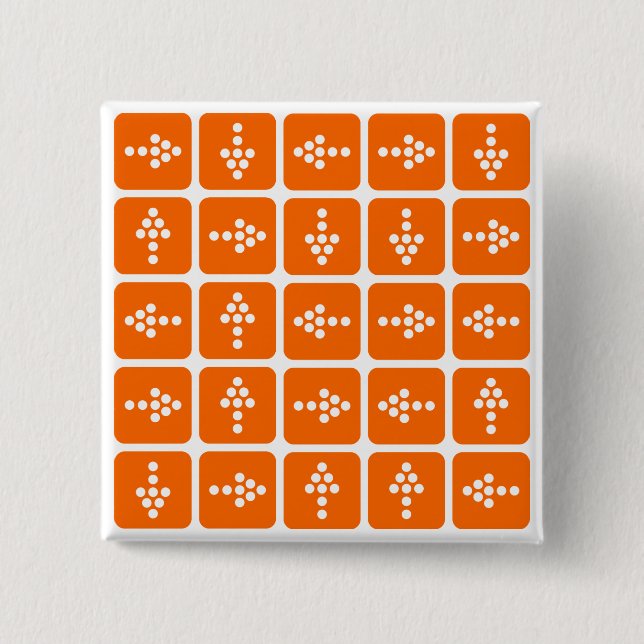 LED Arrow Square Orange Button (Vorderseite)