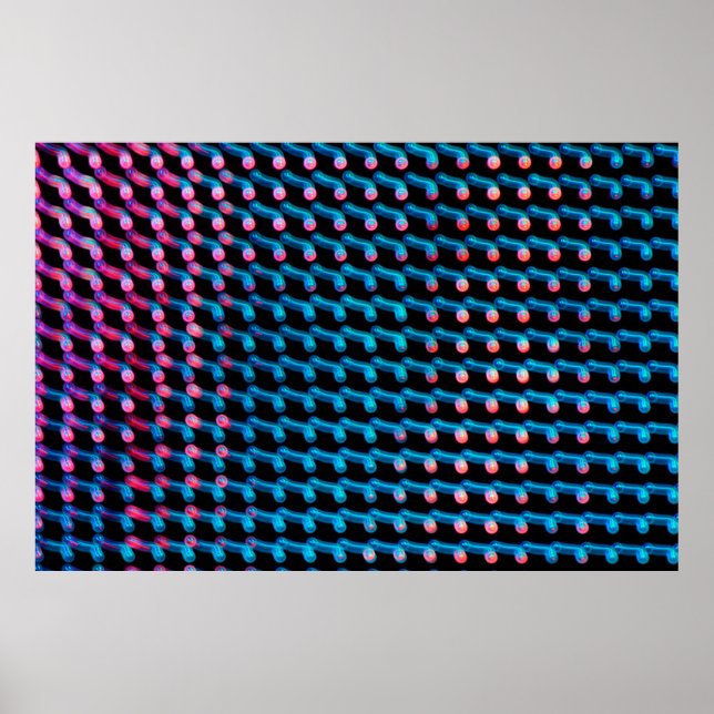 LED-Leuchten auf der Plakatwand. Das Foto ist vers Poster (Vorne)