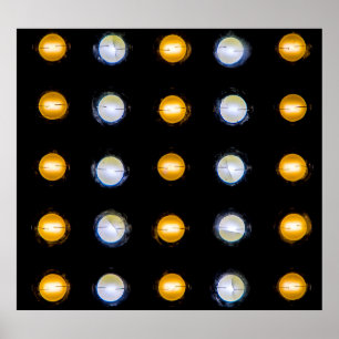 LED-Leuchten, schließen abstrakten Hintergrund. Poster