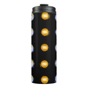 LED-Leuchten, schließen abstrakten Hintergrund. Thermosbecher