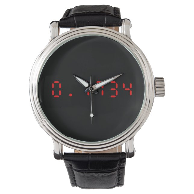 LED-Rechner Hallo | 0,7734 Armbanduhr (Vorderseite)