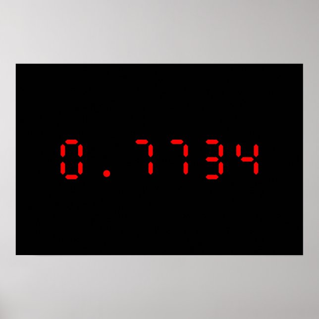 LED-Rechner Hallo | 0,7734 Poster (Vorne)