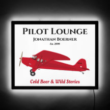LED-Signatur für Pilot Aviation Airplane Lounge Pu