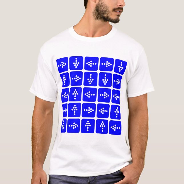LED-Stilpfeile - Blau T-Shirt (Vorderseite)