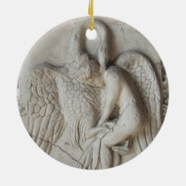 Leda und der Schwan Keramik Ornament
