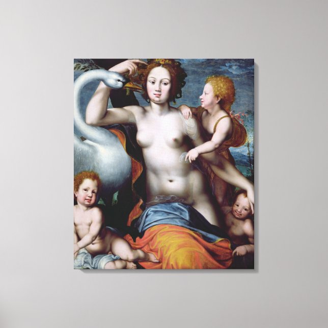 Leda und Swan Leinwanddruck (Vorderseite)