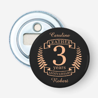 Leder 3 Jahre Hochzeitstag Flaschenöffner