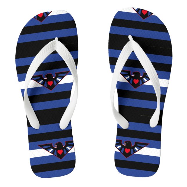 Leder Adler Stolz Flip Flops (Fußbett)