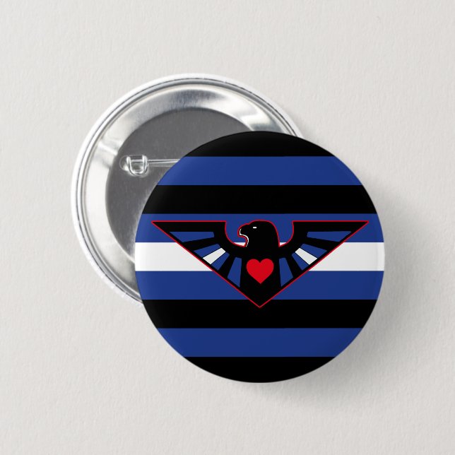 Leder-Adler-Stolzflagge Button (Vorne & Hinten)