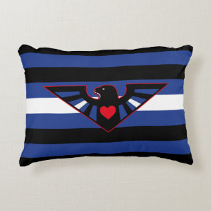 Leder-Adler-Stolzflagge Dekokissen